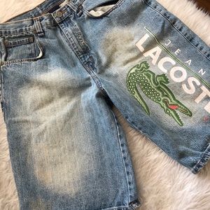 Vintage Lacoste Jean Shorts Mens 34 